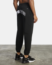 6 Big Split Sweatpants Black AVYNP00167 RVCA