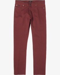 0 Daggers Twill Slim Fit Pants Red AVYNP00177 RVCA