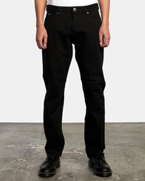 1 Daggers Twill Slim Fit Pants Black AVYNP00177 RVCA