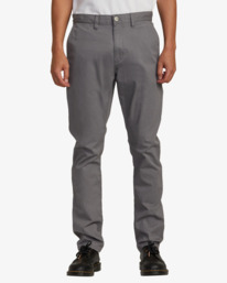 1 Daggers Twill Slim Fit Pants Grey AVYNP00177 RVCA