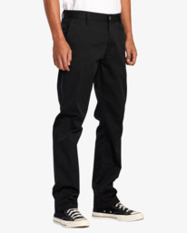 6 The Weekend Stretch - Pantalon straight pour Homme Noir AVYNP00178 RVCA