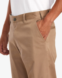 3 Weekend Stretch Chino Pants Grey AVYNP00178 RVCA