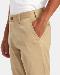 3 Weekend Stretch Chino Pants Beige AVYNP00178 RVCA