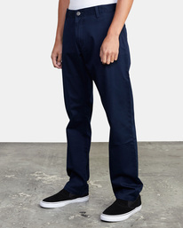 3 Weekend Stretch Chino Pants Blue AVYNP00178 RVCA