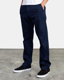 6 Weekend Stretch Chino Pants Blue AVYNP00178 RVCA