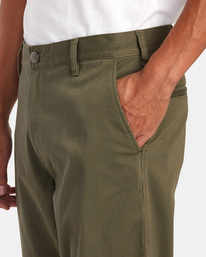 3 The Weekend Stretch - Pantalon straight pour Homme Vert AVYNP00178 RVCA