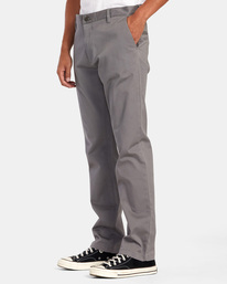 4 Weekend Stretch Chino Pants Grey AVYNP00178 RVCA