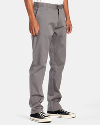 6 Weekend Stretch Chino Pants Grey AVYNP00178 RVCA