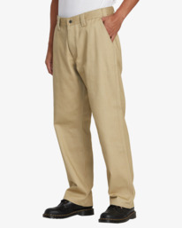 3 Americana - Pantalon chino pour Homme Beige AVYNP00227 RVCA