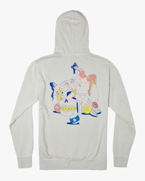 1 LP x KLW Skull Club Hoodie Silver AVYSF00147 RVCA