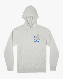 0 LP x KLW Skull Club Hoodie Silver AVYSF00147 RVCA