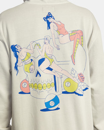 4 LP x KLW Skull Club Hoodie Silver AVYSF00147 RVCA