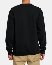 2 Big RVCA Crewneck Sweatshirt Black AVYSF00178 RVCA