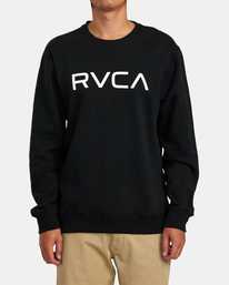 1 Big RVCA Crewneck Sweatshirt Black AVYSF00178 RVCA