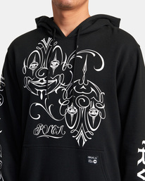 9 Mister Cartoon Clowns Pullover Hoodie Black AVYSF00195 RVCA
