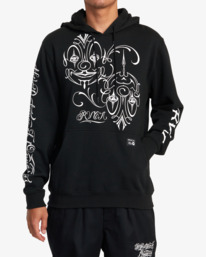 7 Mister Cartoon Clowns Pullover Hoodie Black AVYSF00195 RVCA