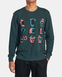 1 Crewneck Sweatshirt Green AVYSF00208 RVCA
