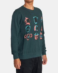 5 Crewneck Sweatshirt Green AVYSF00208 RVCA