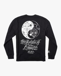 1 Mister Cartoon Crewneck Sweatshirt Black AVYSF00215 RVCA