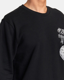 8 Mister Cartoon Crewneck Sweatshirt Black AVYSF00215 RVCA