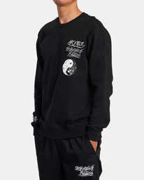 5 Mister Cartoon Crewneck Sweatshirt Black AVYSF00215 RVCA