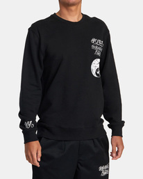 6 Mister Cartoon Crewneck Sweatshirt Black AVYSF00215 RVCA