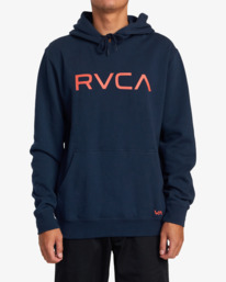 0 Big RVCA Pullover Hoodie Blue AVYSF00223 RVCA