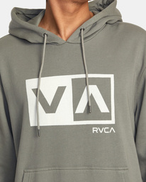 3 Balance Box Pullover Hoodie Green AVYSF00253 RVCA