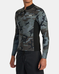 5 2mm Balance Front Zip Wetsuit Jacket Brown AVYW800100 RVCA
