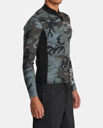 6 2mm Balance Front Zip Wetsuit Jacket Brown AVYW800100 RVCA