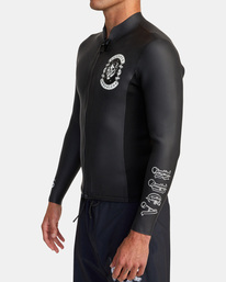 5 2mm Benji ANP Front Zip Wetsuit Jacket Black AVYW800102 RVCA