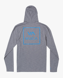 9 RVCA Long Sleeve Rashguard Hoodie Grey AVYWR00114 RVCA