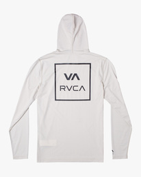 9 RVCA Long Sleeve Rashguard Hoodie Silver AVYWR00114 RVCA