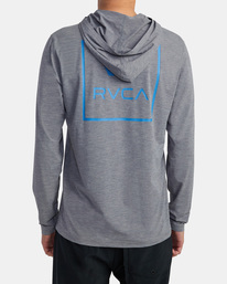 2 RVCA Long Sleeve Rashguard Hoodie Grey AVYWR00114 RVCA