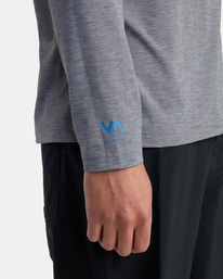 7 RVCA Long Sleeve Rashguard Hoodie Grey AVYWR00114 RVCA