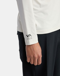 7 RVCA Long Sleeve Rashguard Hoodie Silver AVYWR00114 RVCA