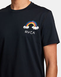 7 RVCA - Short Sleeve Rash Vest for Men Black AVYWR00116 RVCA
