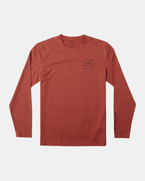 0 RVCA Long Sleeve Rashguard Orange AVYWR00117 RVCA