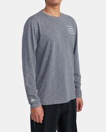 5 RVCA Long Sleeve Rashguard Grey AVYWR00117 RVCA