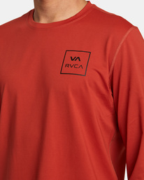 3 RVCA Long Sleeve Rashguard Orange AVYWR00117 RVCA