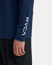 6 RVCA Long Sleeve Rashguard Blue AVYWR00117 RVCA