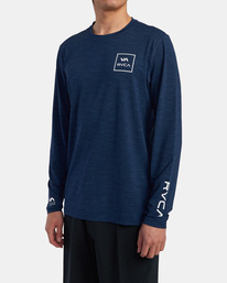 4 RVCA Long Sleeve Rashguard Blue AVYWR00117 RVCA