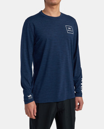 5 RVCA Long Sleeve Rashguard Blue AVYWR00117 RVCA