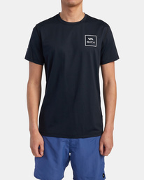 2 RVCA - Licra de manga corta para Hombre Negro AVYWR00118 RVCA