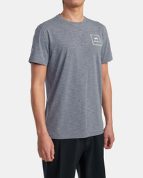 6 RVCA Short Sleeve Rashguard Grey AVYWR00118 RVCA