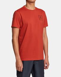 6 RVCA Short Sleeve Rashguard Orange AVYWR00118 RVCA