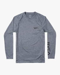 0 RVCA Long Sleeve Rashguard Grey AVYWR00119 RVCA
