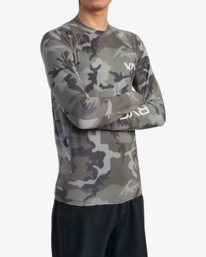 5 RVCA Long Sleeve Rashguard Brown AVYWR00119 RVCA