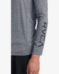6 RVCA Long Sleeve Rashguard Grey AVYWR00119 RVCA