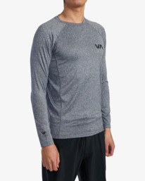 5 RVCA Long Sleeve Rashguard Grey AVYWR00119 RVCA